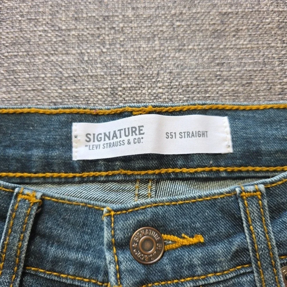 Levis Signature S51 Straight Jeans Mens W29 L30 Denim Blue Casual